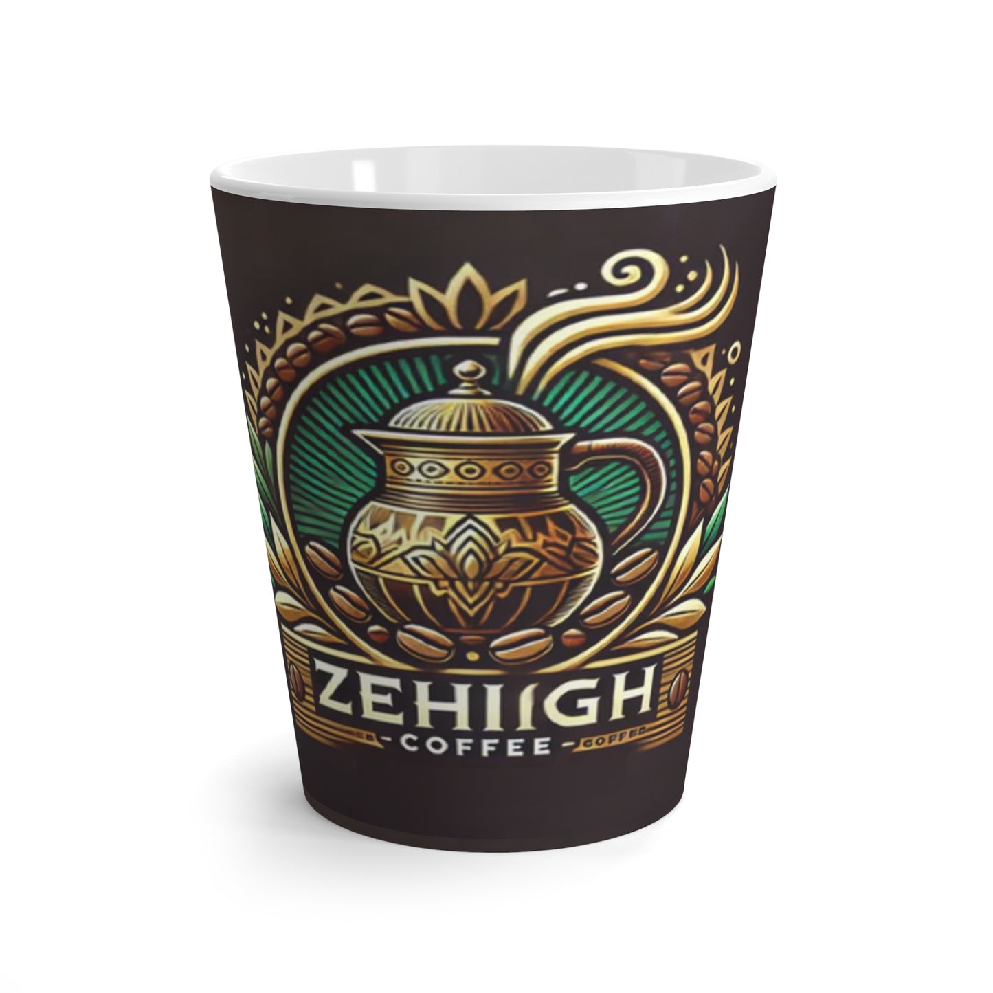 Artisan Latte Mug with Coffee Pot Design - Perfect Gift for Coffee Lovers
