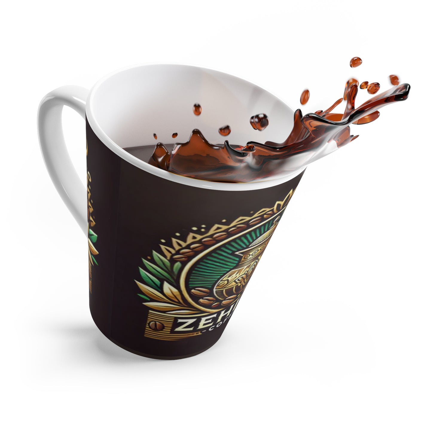 Artisan Latte Mug with Coffee Pot Design - Perfect Gift for Coffee Lovers
